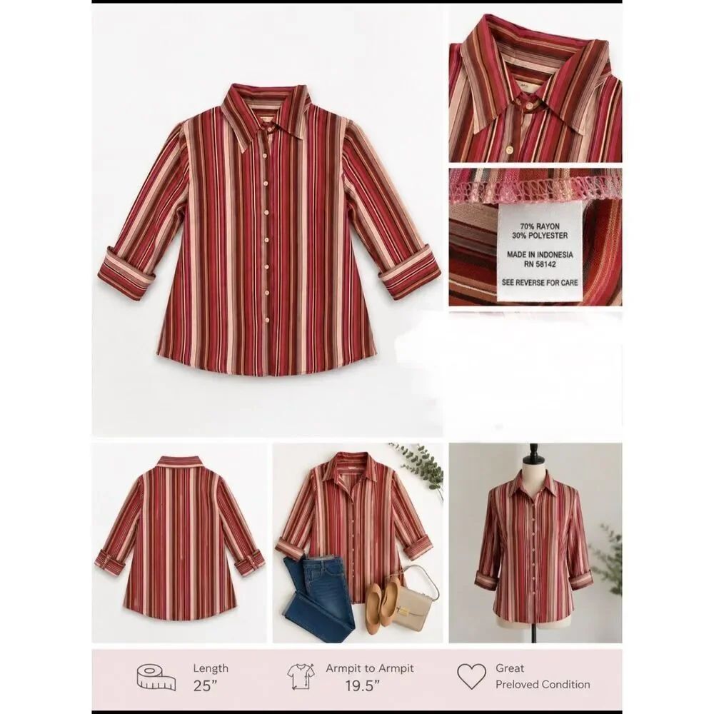 Striped Button Down - Picture 2 of 6
